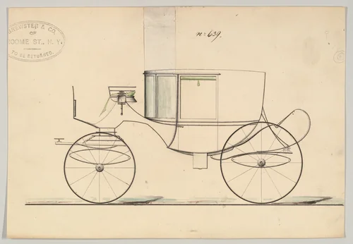 Clarence #639 by Brewster & Co., drawing, 1850-1870