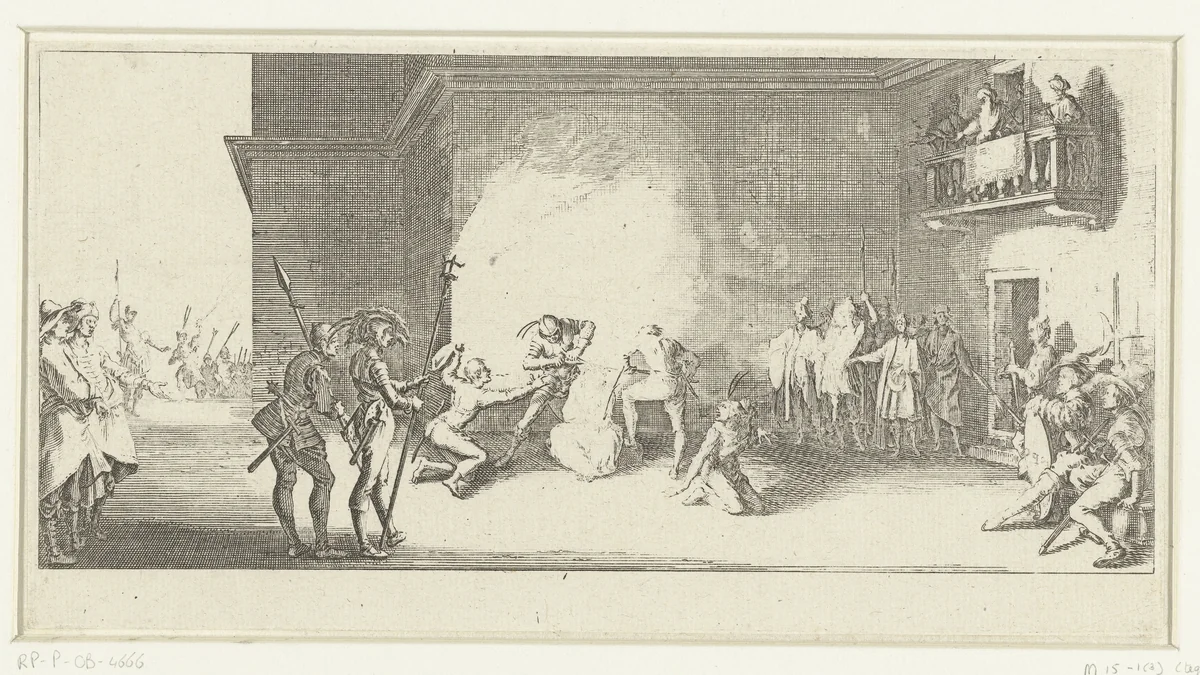 Doornenkroning by Jacques Callot, print, 1619-1624