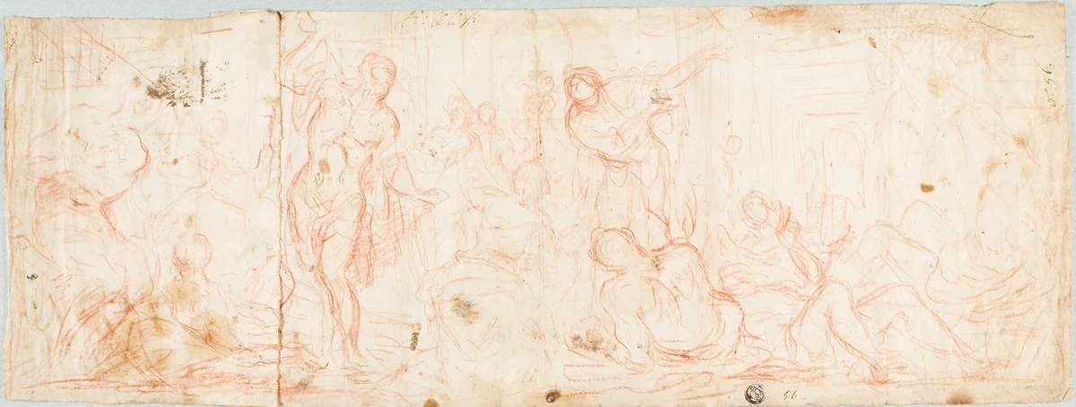 The Miraculous Pool at Bethesda by Andrea Celesti, drawing, 1657-1706