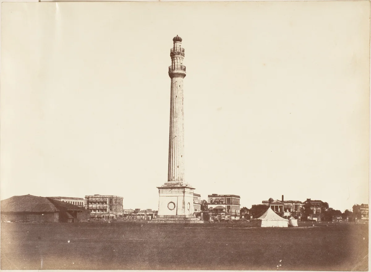 [Ochterlony Monument, Calcutta] by R. B. Hill, photograph, 1850-1859