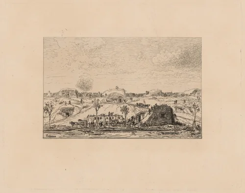 Un Tir aux Bastions by Maxime Lalanne, print, 1871