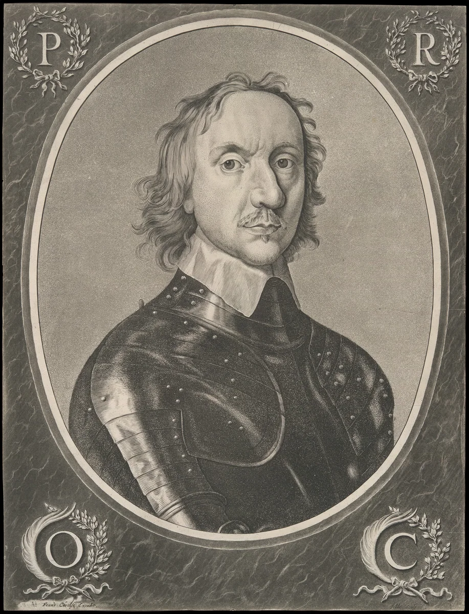 Oliver Cromwell by Jan van de Velde, print, 1653-1670