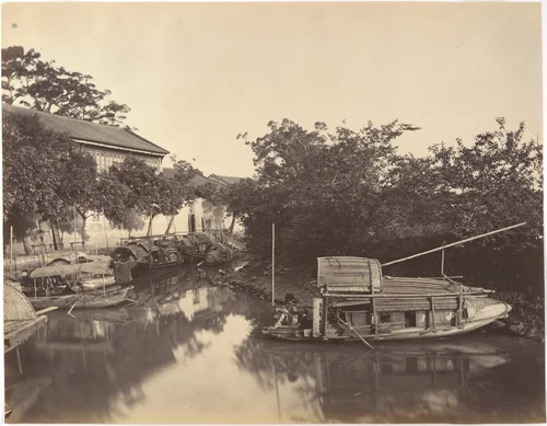 A Creek in Canton by John Thomson, photograph, 1869