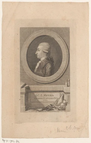 Portret van Johann Carl Friedrich Meyer by Eberhard Siegfried Henne, print, 1769-1811