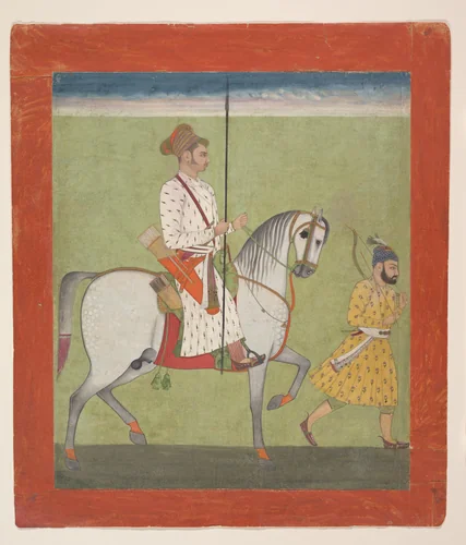 Jhujhar Singh on Horseback by Dalchand, painting, 1710-1740
