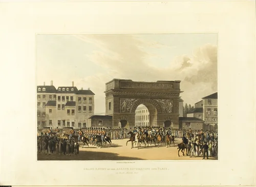 Grand Entry of the Allied Sovereigns Into Paris by Unknown Artist, print, 1778-1834