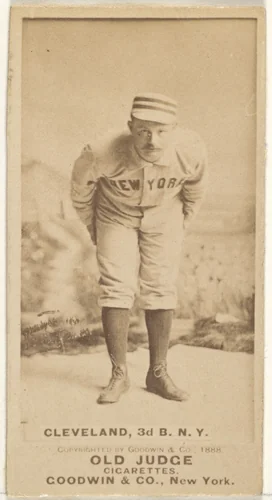 Cleveland, 3rd Base, New York, from the Old Judge series (N172) for Old Judge Cigarettes by Goodwin & Company, photograph, 1888