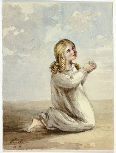 Child Praying by Elizabeth Murray, painting, 1848
