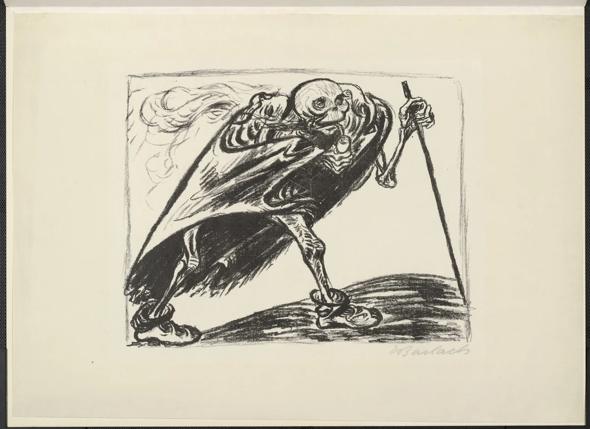 Traveling Death (Wandernder Tod) by Ernst Barlach, print, 1923