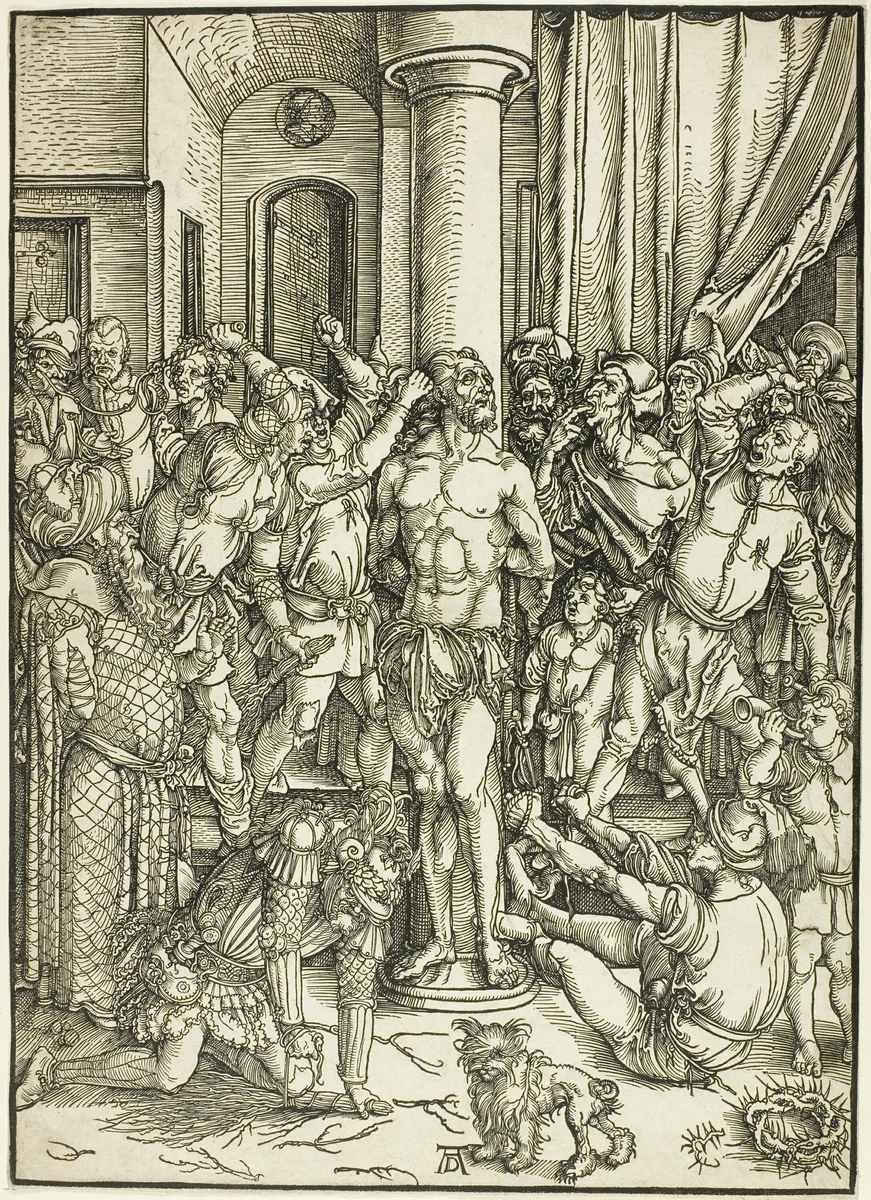 The Flagellation, from The Large Passion by Albrecht Dürer, print, 1496-1497