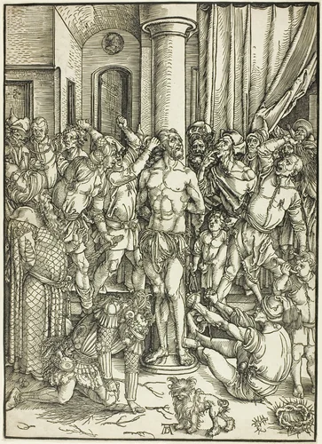 The Flagellation, from The Large Passion by Albrecht Dürer, print, 1496-1497