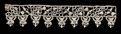 Needlepoint (Punto in aria) Lace Insertion and Edging by Unknown, textile, 1500-1599