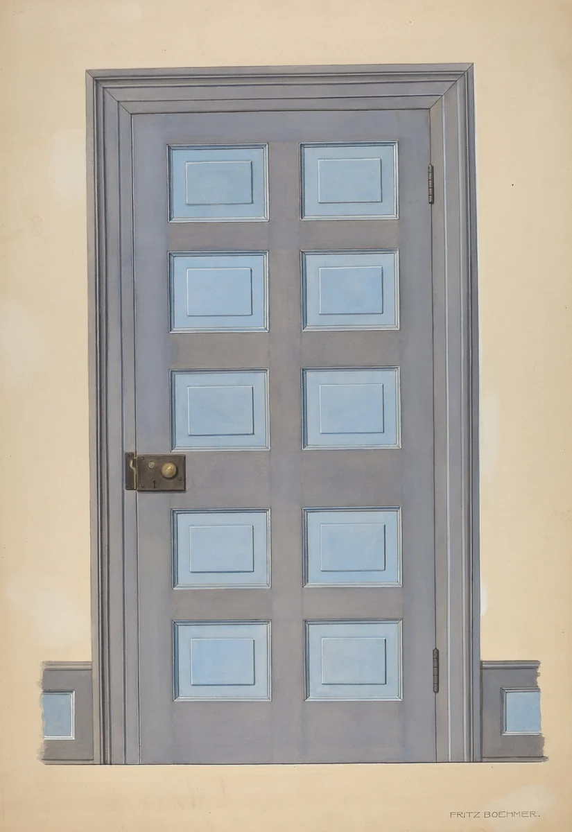 Zoar Door by Fritz Boehmer, index of american design, 1938