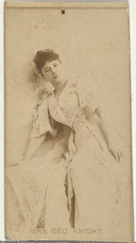 Mrs. George Knight, from the Actors and Actresses series (N145-8) issued by Duke Sons & Co. to promote Duke Cigarettes by W. Duke, Sons & Co., photograph, 1890-1895