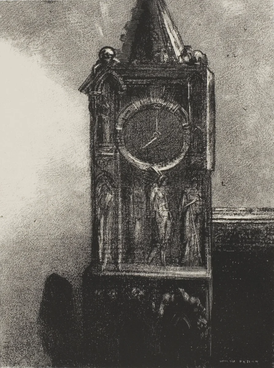 A Bell was Sounding in the Tower, from The Juror by Odilon Redon, print, 1887