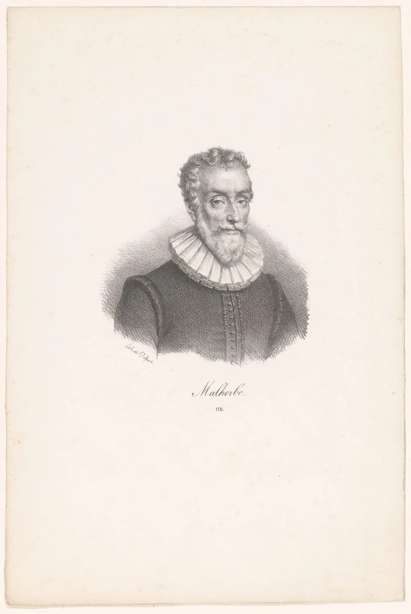 Portret van François de Malherbe by anonymous, print, 1818-1842