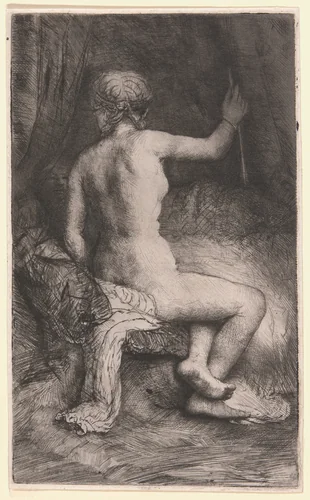 Woman with the Arrow by Rembrandt van Rijn, print, 1661