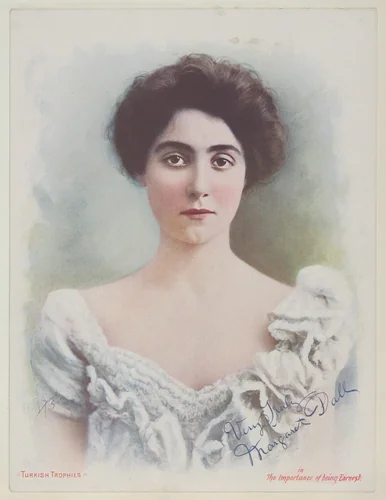 Margaret Dall in The Importance of Being Earnest, from the Actresses series (T1), distributed by the American Tobacco Co. to promote Turkish Trophies Cigarettes by Frederick Moladore Spiegle, print, 1900