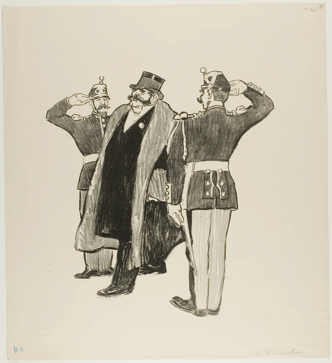 One Hundred Million by Théophile Alexandre Steinlen, print, 1894