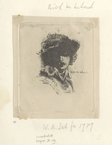 Zelfportret met Saskia: alleen Rembrandt by Claude Henri Watelet, book, 1758