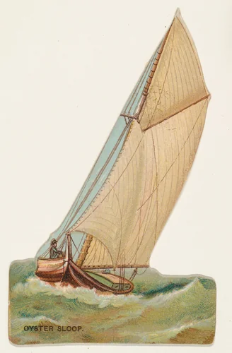 Oyster Sloop, from the Types of Vessels series (N139) issued by Duke Sons & Co. to promote Honest Long Cut Tobacco by W. Duke, Sons & Co., print, 1889