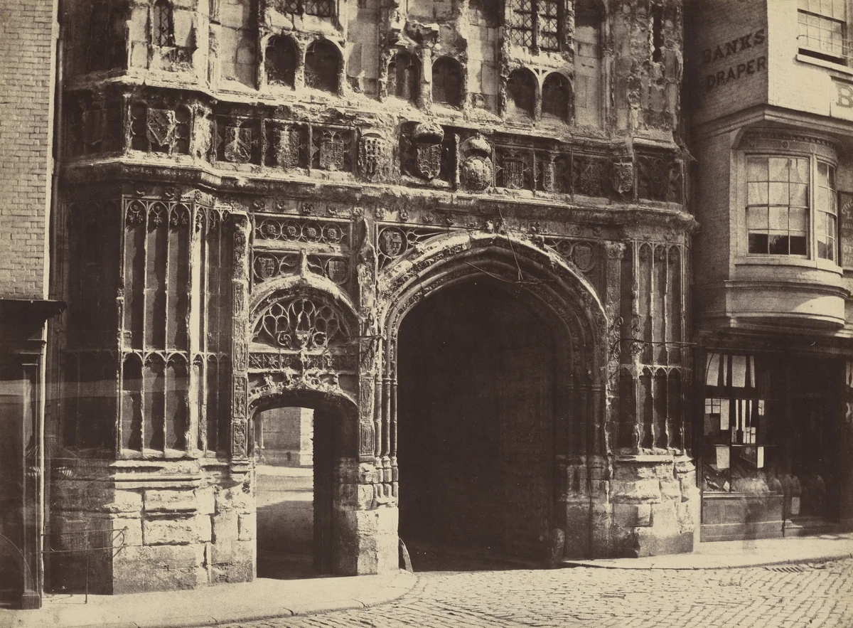 Christchurch Gateway, Canterbury by Benjamin Brecknell Turner, photograph, 1854