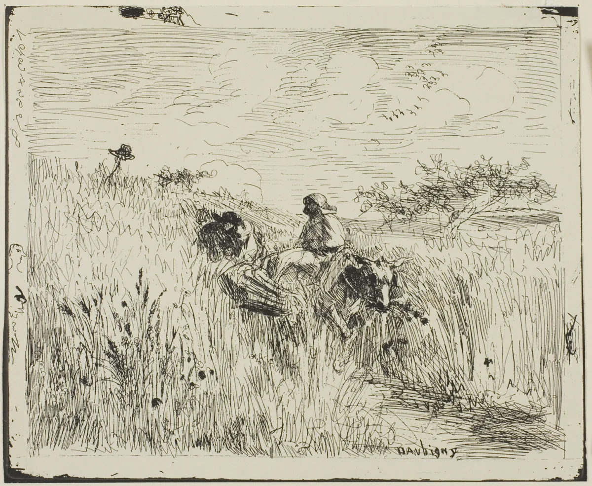 Path Through the Wheatfield by Charles-François Daubigny, print, 1862