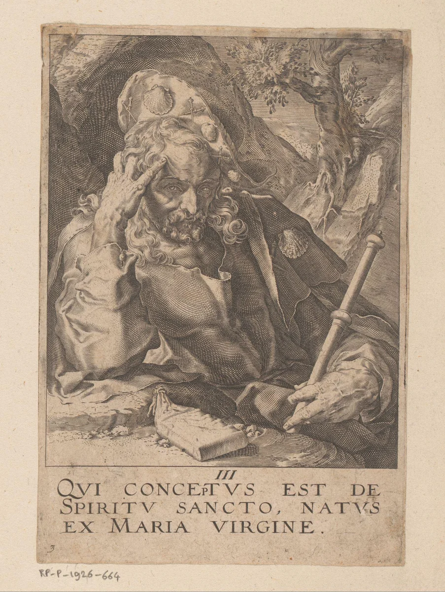 Apostel Jakobus de Meerdere by Jacques Granthomme, print, 1588-1622