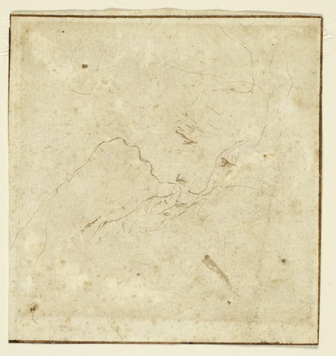 Woman's Head by Stefano della Bella, drawing, 1630-1664