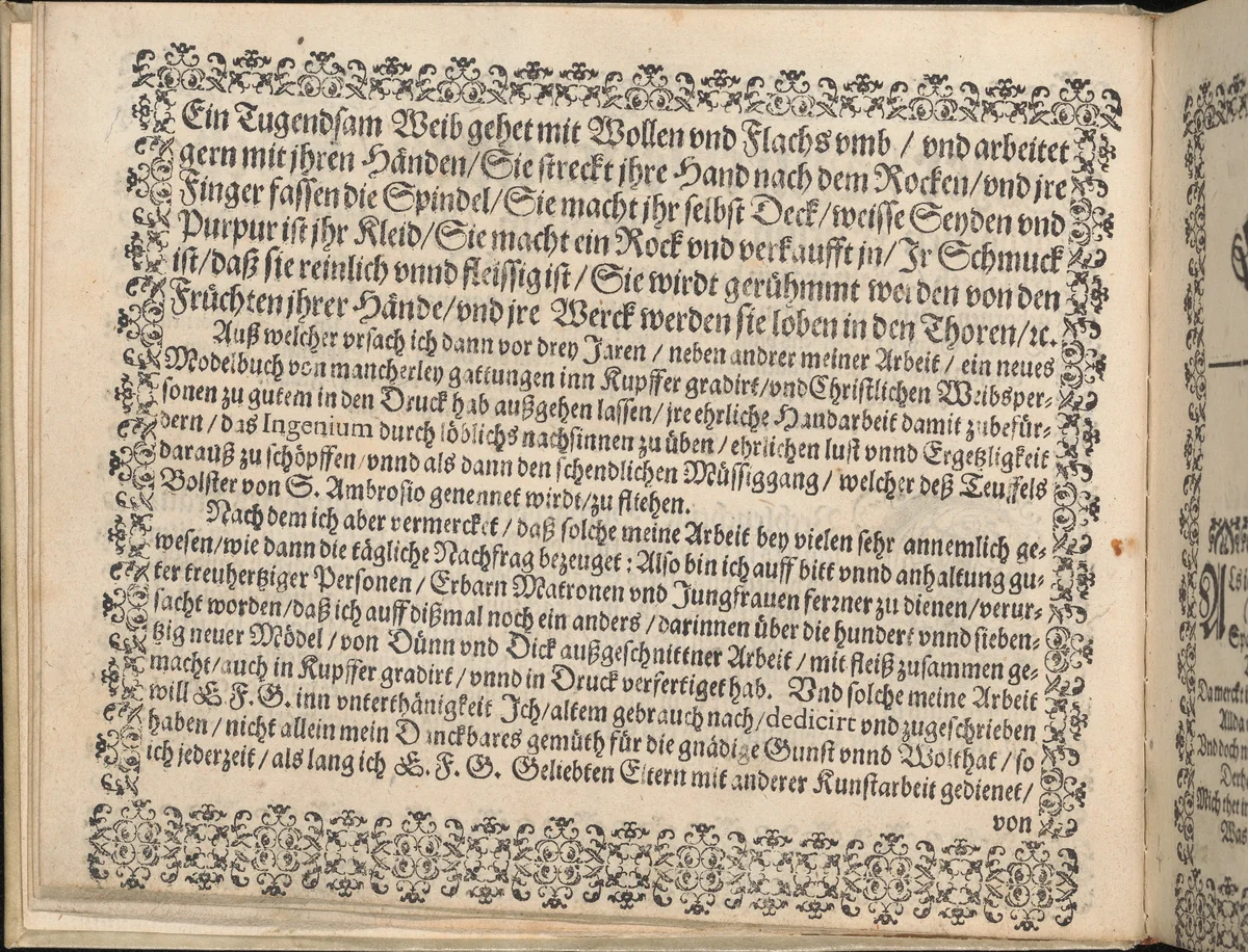 Newes Modelbuch in Kupffer (Page, 3v) by Johann Sibmacher, book, 1604