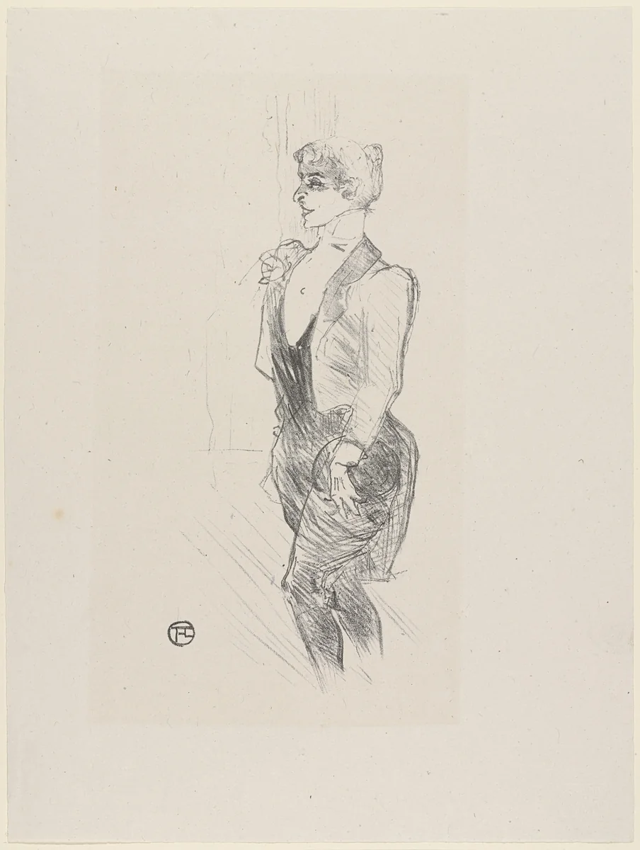 Mary Hamilton from Essai dur l'histoire de la lithographie en France. Les Peintures lithographes de Manet à Matisse. Album de lithographies originales. by Henri de Toulouse-Lautrec, print, 1894