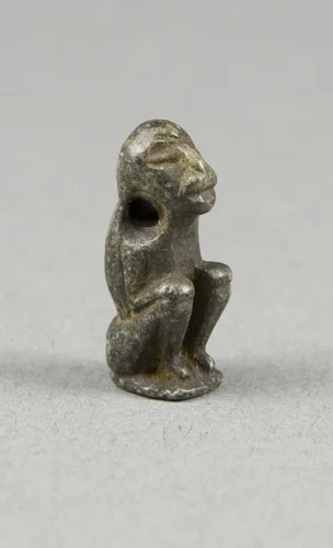 Amulet of a Seated Ape by Egyptian, metalwork, -1700