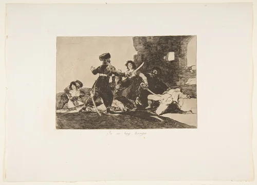 Plate 19 from "The Disasters of War" (Los Desastres de la Guerra): There isn't time now (Ya no hay tiempo) by Goya, print, 1810-1820