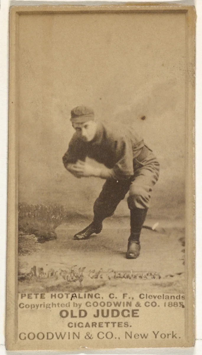 Pete "Monkey" Hotaling, Center Field, Cleveland, from the Old Judge series (N172) for Old Judge Cigarettes by Goodwin & Company, photograph, 1888