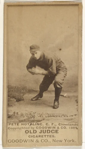 Pete "Monkey" Hotaling, Center Field, Cleveland, from the Old Judge series (N172) for Old Judge Cigarettes by Goodwin & Company, photograph, 1888