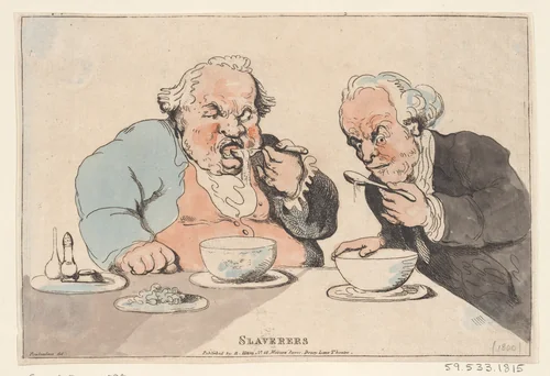 Slaverers by Thomas Rowlandson, print, 1799-1800
