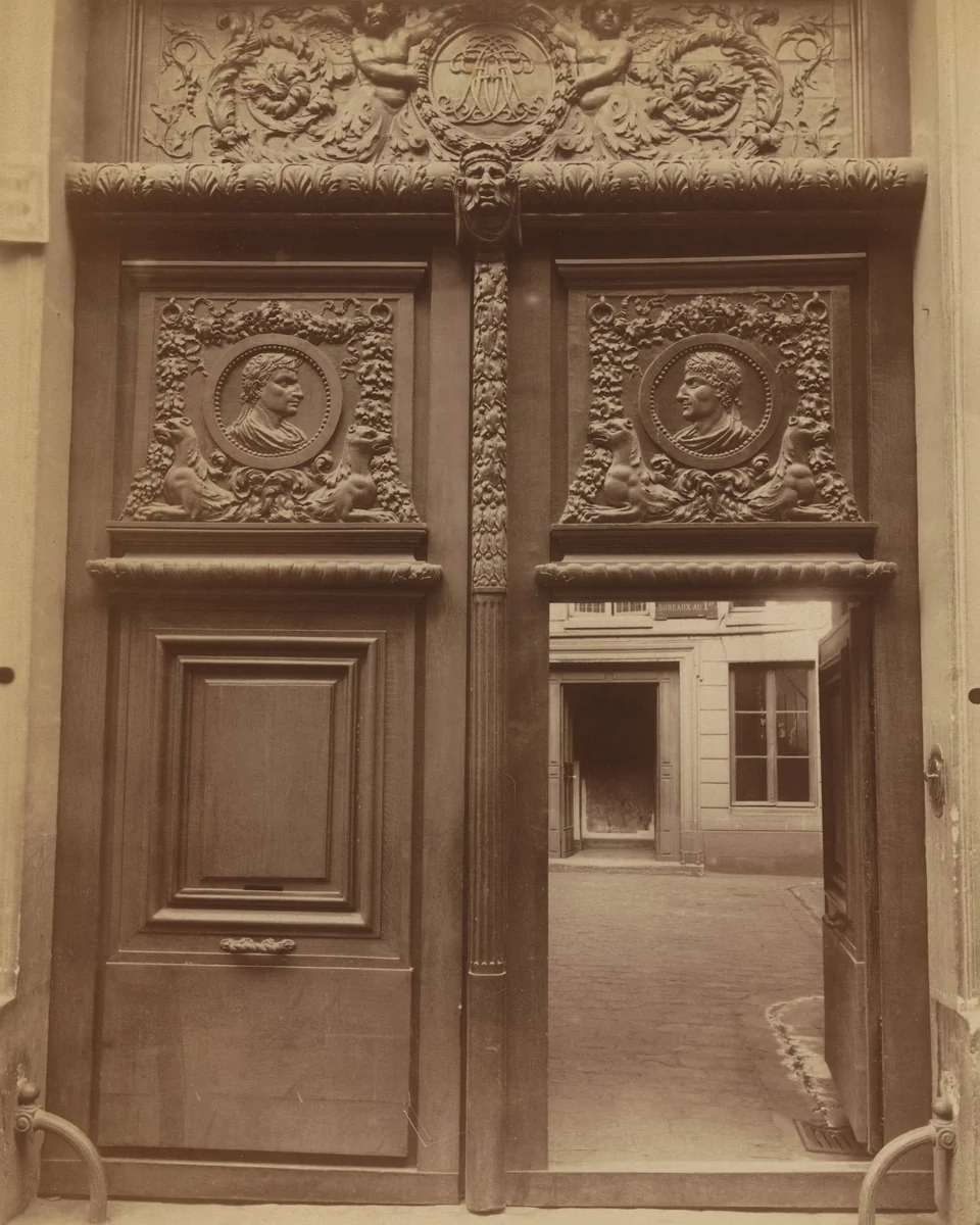 Ancien séjour de Jeanne de Navarre et Hôtel des Archevêques de Lyon, rue Saint André des Arts 58 by Eugène Atget, photograph, 1900