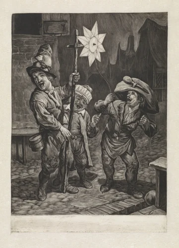Januari by Cornelis Dusart, print, 1679-1704