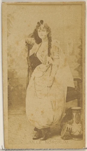 Mlle. Nordrum, from the Actors and Actresses series (N45, Type 8) for Virginia Brights Cigarettes by Allen & Ginter, photograph, 1885-1891