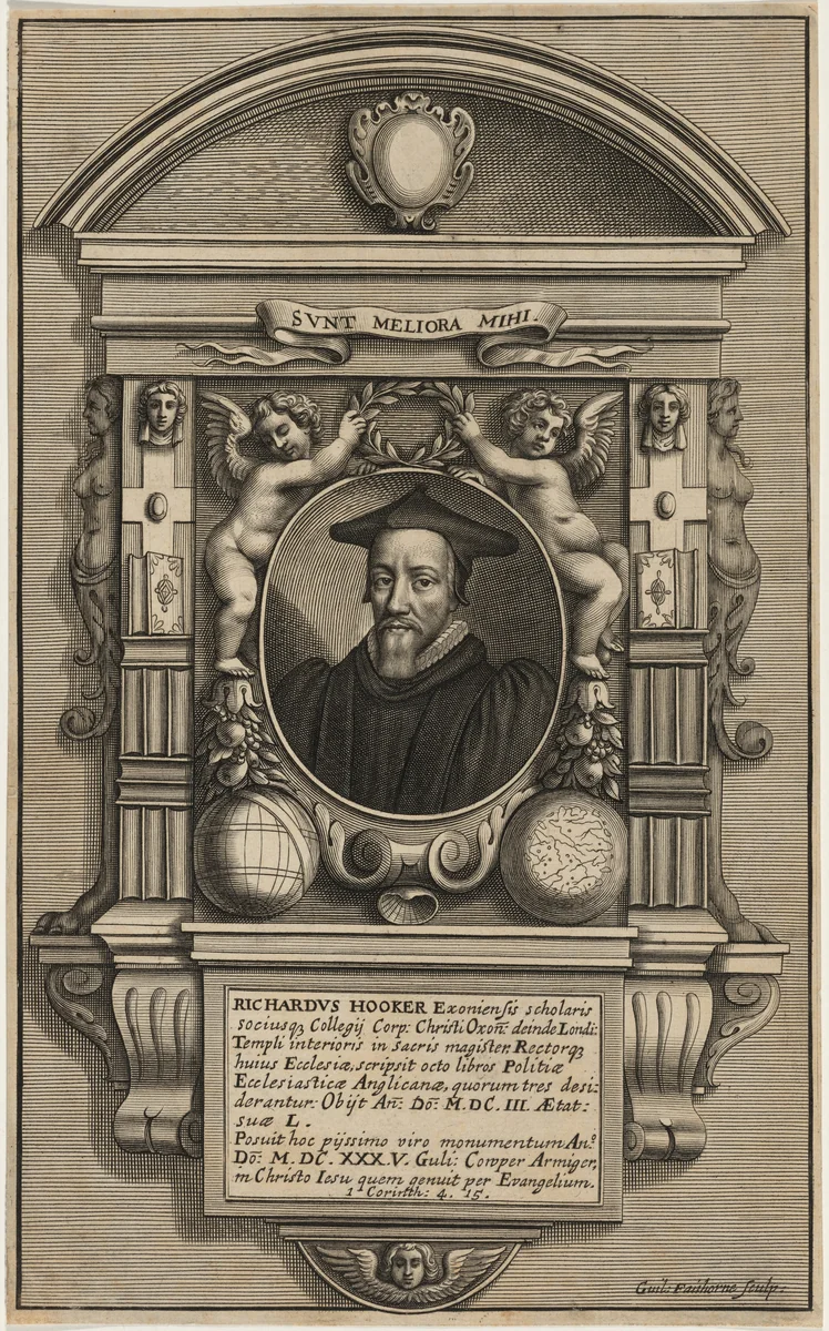 Richard Hooker by William Faithorne, print, 1662