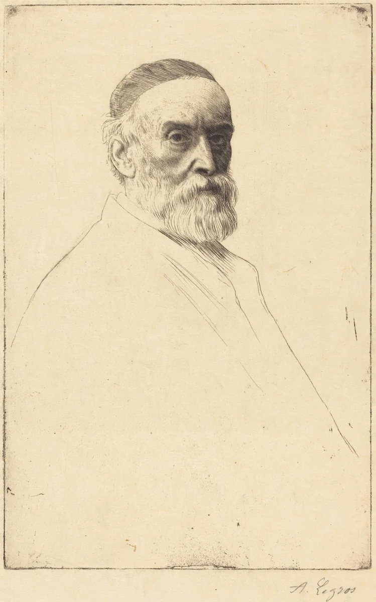 G.F. Watts, R.A. by Alphonse Legros, print, 1837-1911