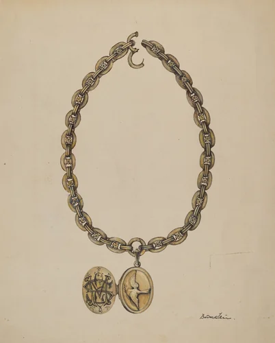 Necklace and Locket by Molly H. Bodenstein, index of american design, 1937
