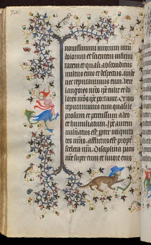 Hours of Charles the Noble, King of Navarre (1361-1425): fol. 155v, Text by Master of the Brussels Initials and Associates, book, 1400-1410