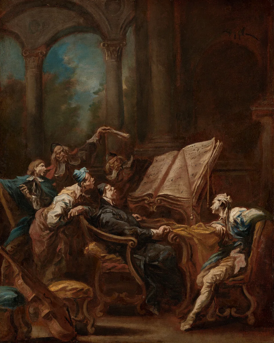 The Choristers by Alessandro Magnasco, painting, 1740-1745