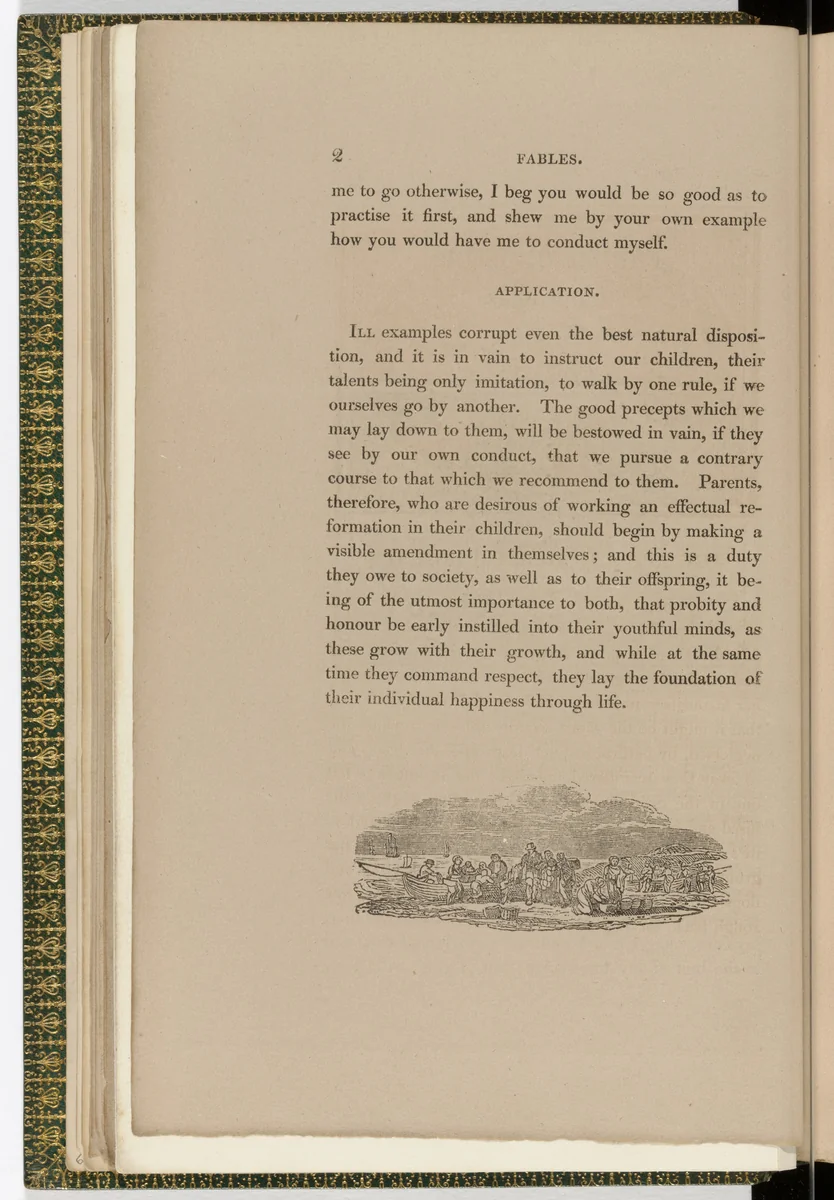 Tailpiece (page 2) from The Fables of Aesop by Thomas Bewick, illustrated book, 1818