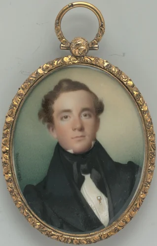 Portrait of a Gentleman by Carl Weinedel, artwork, 1836