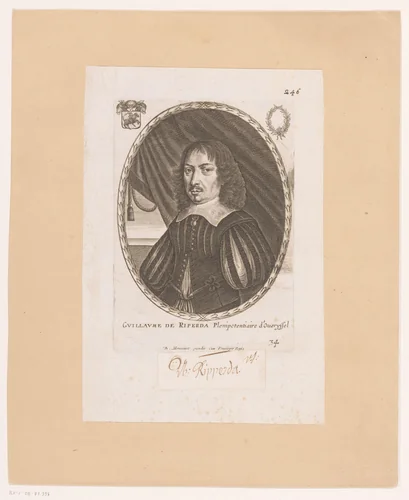 Portret van Willem Ripperda by anonymous, print, 1640-1668