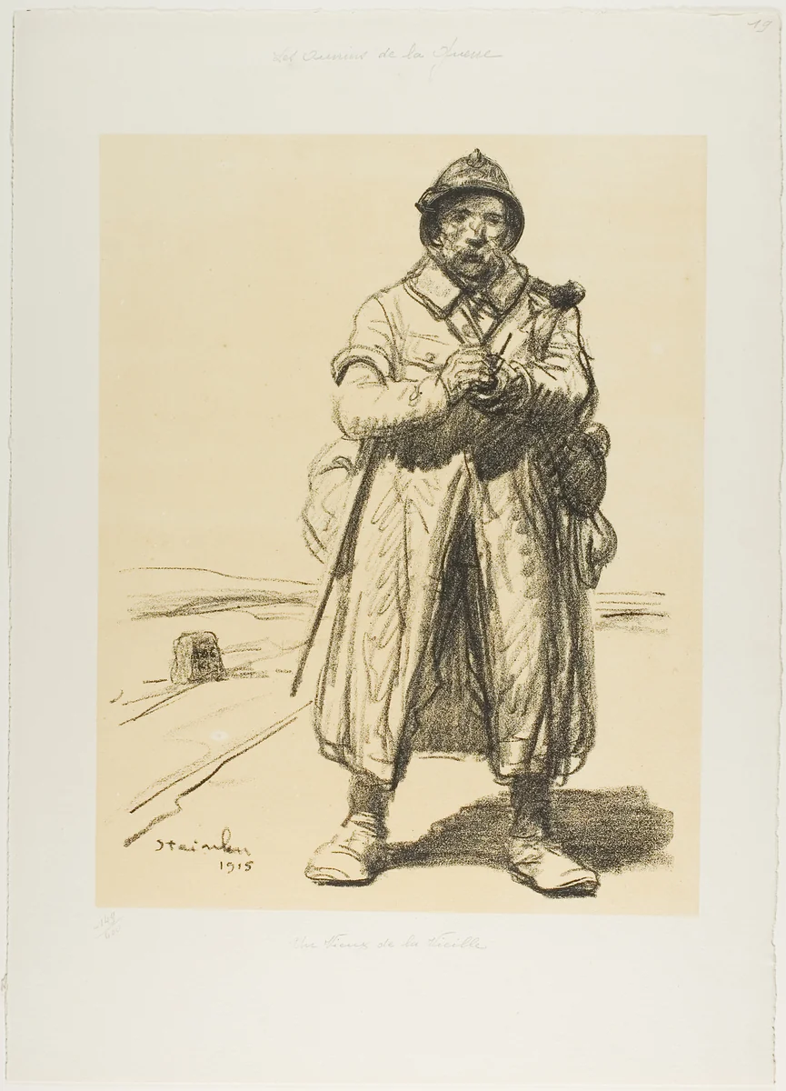A Veteran of the Old Guard by Théophile Alexandre Steinlen, print, 1915