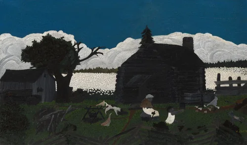 Cabin in the Cotton by Horace Pippin, painting, 1931-1937