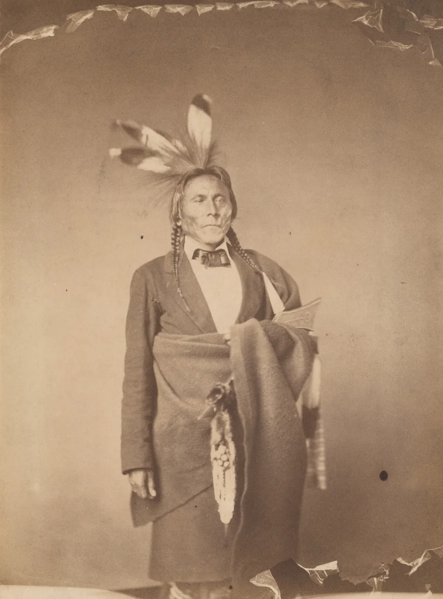 Hin-han-du-ta, The Red Owl, a Chief of the Mde-wa-kan-ton Sioux by Julian Vannerson, photograph, 1858